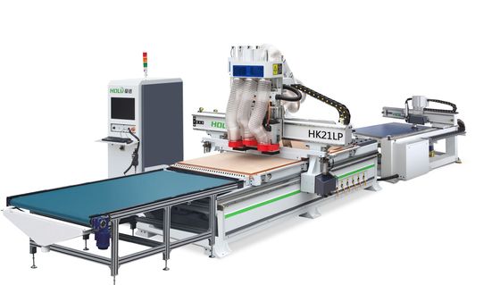 madera completamente automática del CNC 21kw que talla la cocina de la fabricación de gabinete de la máquina del router del CNC de la máquina